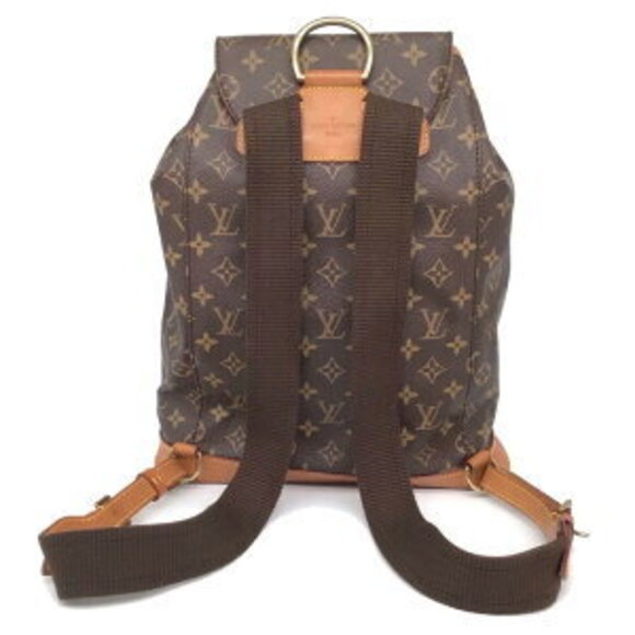 Louis Vuitton Montsouris Backpack Monogram Canvas Brown Beige - Picture 2 of 8